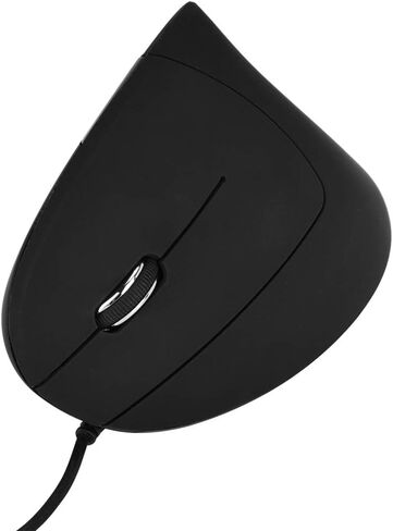 ماوس سلكي USB عمودي مريح، ماوس بصري باليد اليسرى، 3 نقاط لكل انش قابلة للتعديل 800/1200/1600، 6 ازرار قابلة للبرمجة، ماوس العاب عالمي للابتوب والكمبيوتر المكتبي والنوت بوك والكمبيوتر (اسود) in Kuwait