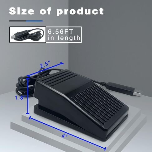 USB Foot Pedal Single Switch Control Foot Mouse Programme Hotkey and Short Cut for PC Gaming with Anti-Interference USB Cable in Kuwait