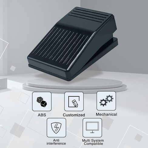 USB Foot Pedal Single Switch Control Foot Mouse Programme Hotkey and Short Cut for PC Gaming with Anti-Interference USB Cable in Kuwait