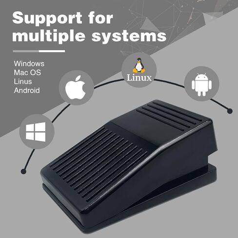 USB Foot Pedal Single Switch Control Foot Mouse Programme Hotkey and Short Cut for PC Gaming with Anti-Interference USB Cable in Kuwait