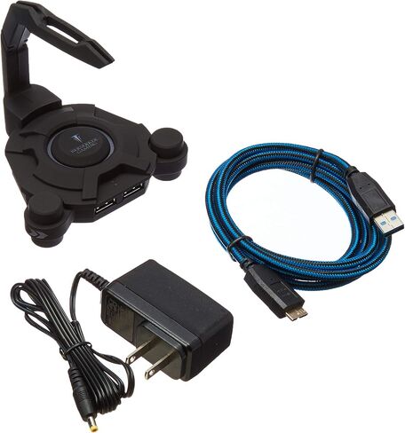 Narfi Gaming Mouse Bungee Stand - Blue LED - 4 Port USB 3.0 Hub with Active Power - AC 5V Power Adapter Is Included - PC; Mac; Linux in Saudi Arabia