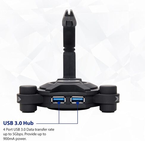 Narfi Gaming Mouse Bungee Stand - Blue LED - 4 Port USB 3.0 Hub with Active Power - AC 5V Power Adapter Is Included - PC; Mac; Linux in Saudi Arabia