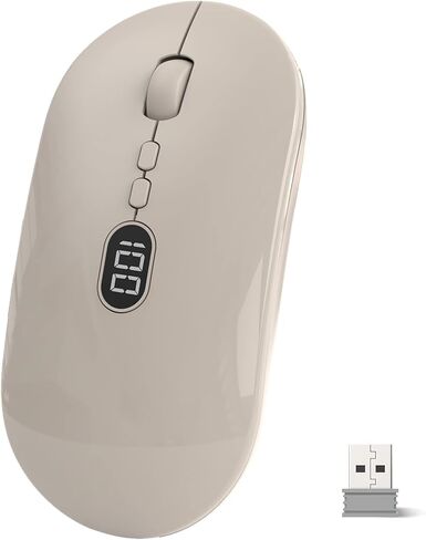 ماوس كمبيوتر لاسلكي من MAGIC-REFINER لأجهزة الكمبيوتر المحمول مع مستوى بطارية مرئي، ماوس USB محمول فائق النحافة 2.4 جيجا، ماوس كمبيوتر محمول بنقرة صامتة 1600 نقطة في البوصة لنظام التشغيل Windows/Mac/PC/Notebook/MacBook/ipad in Kuwait