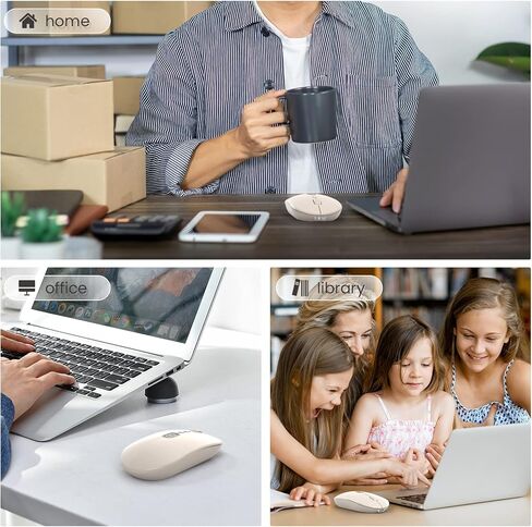 ماوس كمبيوتر لاسلكي من MAGIC-REFINER لأجهزة الكمبيوتر المحمول مع مستوى بطارية مرئي، ماوس USB محمول فائق النحافة 2.4 جيجا، ماوس كمبيوتر محمول بنقرة صامتة 1600 نقطة في البوصة لنظام التشغيل Windows/Mac/PC/Notebook/MacBook/ipad in Kuwait