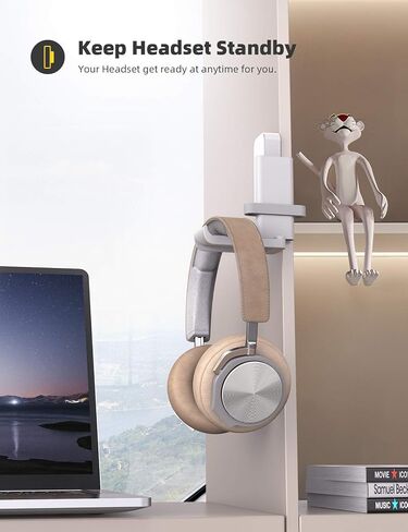 Lamicall Headphone Stand Adhesive Rotatable Headset Earphone Hanger Hook in Kuwait