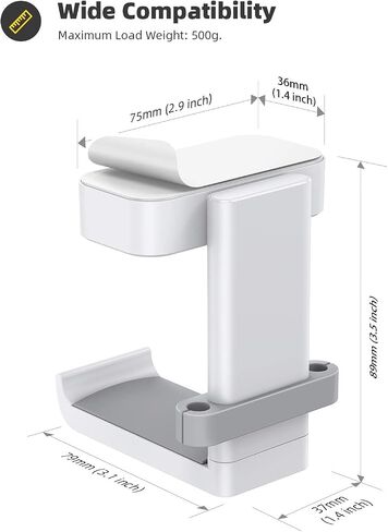 Lamicall Headphone Stand Adhesive Rotatable Headset Earphone Hanger Hook in Kuwait