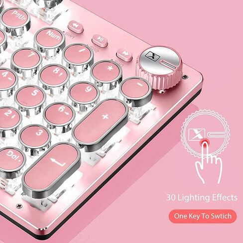 Basaltech Mechanical Gaming Keyboard and Mouse Combo, Pink in Kuwait
