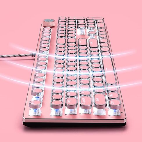 Basaltech Mechanical Gaming Keyboard and Mouse Combo, Pink in Kuwait