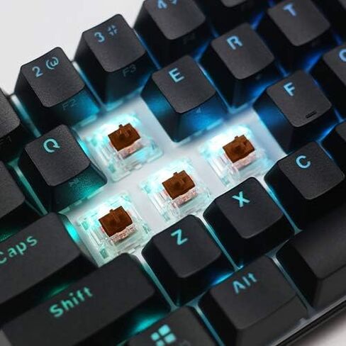 Atom 60% Gaming Keyboard: Interactive and Customizable Lighting – Immersive, Reactive RGB Experience (Blue Clicky) in Saudi Arabia