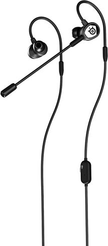 SteelSeries Tusq in-Ear Mobile Gaming Headset – Dual Microphone with Detachable Boom Mic – Ergonomic Suspension Design Earphones – for Mobile,Black in Saudi Arabia