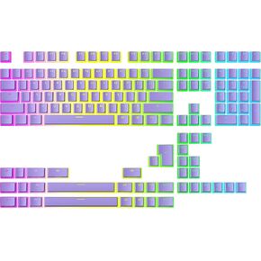 Ranked Pudding v2 PBT Keycaps | 145 Double Shot Translucent ANSI US & ISO Layout | OEM Profile for Full Size, TKL, 75%, 65% and 60% RGB Mechanical Gaming Keyboard (Black) in Kuwait