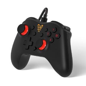 جهاز التحكم السلكي في الألعاب SOUND FOX مع مكبرات صوت مزدوجة الاهتزاز، وظيفة إيقاظ ماكرو توربو للتبديل/الكمبيوتر الشخصي Windows 10/8/7/XP/Steam/Laptop/AndroidTV Box in Kuwait