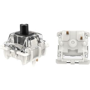 GATERON G Pro 3.0 Switches Pre-lubed 5 pinS RGB Linear for Gaming Mechanical Keyboard (Silver,35PCS)