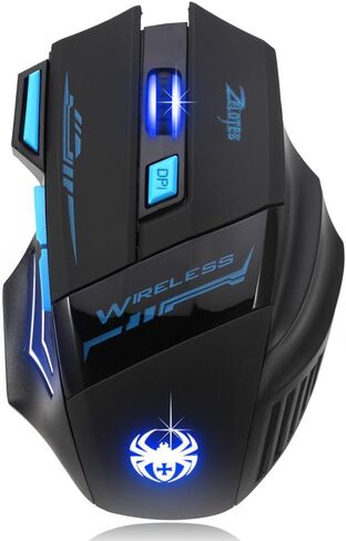 زيلوتس ماوس لاسلكي للاب توب، ماوس كمبيوتر 2400 نقطة لكل انش، 7 ازرار USB، ماوس العاب لاسلكي للكمبيوتر الشخصي وماك in Kuwait