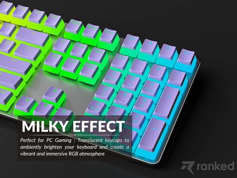 تصنيف Pudding v2 PBT Keycaps | 145 طلقة مزدوجة شفافة ANSI US وتخطيط ISO | ملف تعريف OEM للحجم الكامل، TKL، 75%، 65% و60% RGB لوحة مفاتيح الألعاب الميكانيكية (ميامي) in Kuwait
