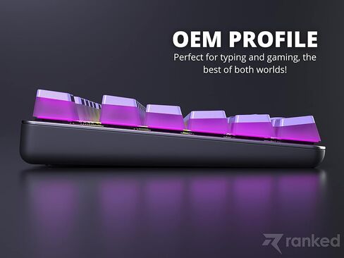 تصنيف Pudding v2 PBT Keycaps | 145 طلقة مزدوجة شفافة ANSI US وتخطيط ISO | ملف تعريف OEM للحجم الكامل، TKL، 75%، 65% و60% RGB لوحة مفاتيح الألعاب الميكانيكية (ميامي) in Kuwait