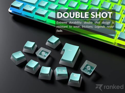 تصنيف Pudding v2 PBT Keycaps | 145 طلقة مزدوجة شفافة ANSI US وتخطيط ISO | ملف تعريف OEM للحجم الكامل، TKL، 75%، 65% و60% RGB لوحة مفاتيح الألعاب الميكانيكية (ميامي) in Saudi Arabia