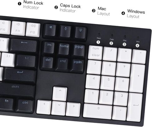 Keychron C2 Full Size 104 Keys Wired Mechanical Gaming Keyboard for Mac Layout, K Pro Brown Switch/White LED Backlight/Double Shot ABS Keycaps/USB C Computer Keyboard for Windows Laptop in Saudi Arabia