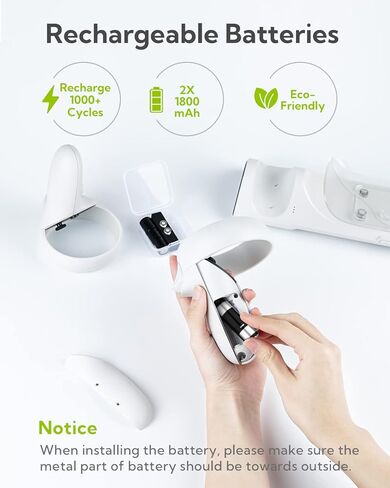 ZYBER Replacement Part Kit for ZYBER Charging Dock for Quest 2, Includes Rechargeable Batteries, Quest 2 Controller Battery Covers, Magnetic USB-C Headset Connector in Kuwait