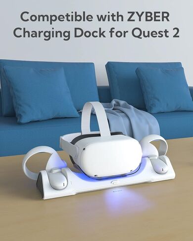 ZYBER Replacement Part Kit for ZYBER Charging Dock for Quest 2, Includes Rechargeable Batteries, Quest 2 Controller Battery Covers, Magnetic USB-C Headset Connector in Kuwait