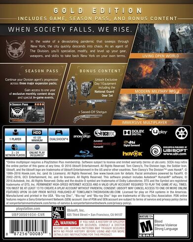 Tom Clancy's The Division (Gold Edition) - PlayStation 4 in Kuwait