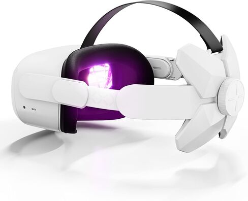 Head Strap Compatible with Oculus Quest 2 Elite Head Strap Replacement with Super Soft Foam, Enhanced Support & Gaming Immersion, Reduce Pressure in VR Headset, Adjustable for different head sizes in Kuwait