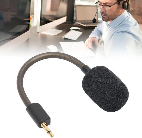Replacement Microphone for Razer BlackShark V2, Gaming Headset 3.5mm Detachable Game Boom Microphone with Foam in Saudi Arabia