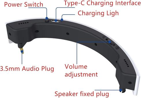 MOOKEENONE Stereo External Speaker for PS VR2, Gaming VR Headset Attached Speaker for Better Audio Experience in Kuwait