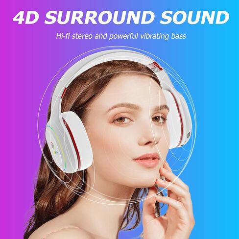 سماعة ألعاب لاسلكية FEDIKER لأجهزة PS5 PS4 PC W3 USB Dongle Bluetooth ذات زمن استجابة منخفض، سماعات رأس مع ميكروفون قابل للفصل، وظيفة كتم الصوت، RGB، غامرة 4D، سماعة أذن قطة بيضاء لطيفة للفتيات in Saudi Arabia