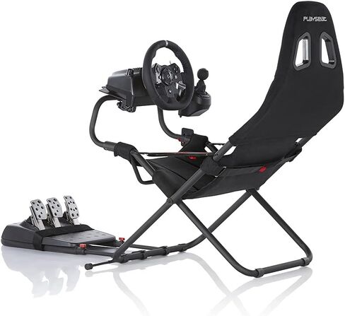 Playseat Challenge Sim Racing Cockpit | قابلة للطي وقابلة للتعديل | لسباقات Sim عالية الأداء | مدمجة ومرنة | يدعم جميع عجلات القيادة والدواسات | للكمبيوتر ووحدة التحكم | طبعة النشاط in Kuwait