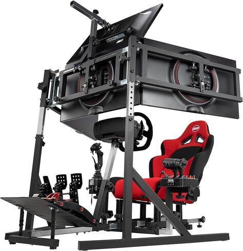 SimFab Monitor Mount Floor Stand for Racing and Flight Simulators | for Monitors up to 100x100mm VESA, 24, 27, 32, 34, 37, 49 Ultra Wide in Kuwait