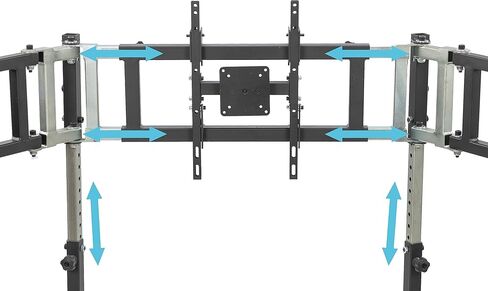 SimFab Monitor Mount Floor Stand for Racing and Flight Simulators | for Monitors up to 100x100mm VESA, 24, 27, 32, 34, 37, 49 Ultra Wide in Kuwait