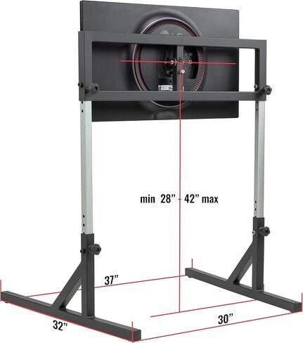 SimFab Monitor Mount Floor Stand for Racing and Flight Simulators | for Monitors up to 100x100mm VESA, 24, 27, 32, 34, 37, 49 Ultra Wide in Kuwait