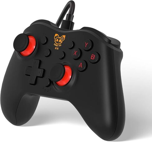 جهاز التحكم السلكي في الألعاب SOUND FOX مع مكبرات صوت مزدوجة الاهتزاز، وظيفة إيقاظ ماكرو توربو للتبديل/الكمبيوتر الشخصي Windows 10/8/7/XP/Steam/Laptop/AndroidTV Box in Kuwait