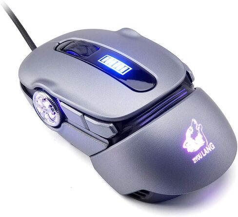 ماوس ألعاب سلكي USB من FELICON مع 7 ألوان بإضاءة خلفية RGB صامتة، تصميم مريح، DPI قابل للتعديل، ماوس بصري رائع على شكل سيارة رياضية مع 8 أزرار لأجهزة الكمبيوتر/Mac/الكمبيوتر المحمول/كمبيوتر سطح المكتب in Kuwait