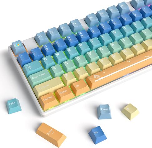 Fogruaden PBT Keycaps 139 Keys Soymilk Keycap Set Dye-Sublimation Custom Keycaps XDA Profile Cute Keycap for Mechanical Keyboard in Kuwait