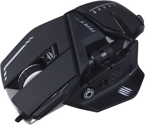 Mad Catz R.A.T. 8+ Adjustable Wired Gaming Mouse - 16000 DPI - 11 Programmable Buttons - 4 User Profiles Stored Directly - Customize RGB LED - Additional Palm Rests and Pinky Supports - Black in Kuwait