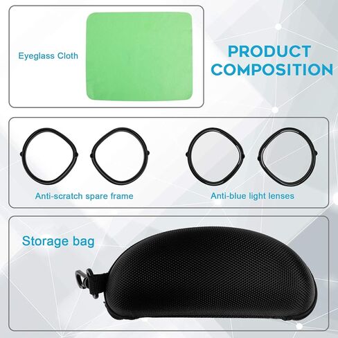 (1 Set) Orzero Blue Light Blocking Glasses Lens Compatible for Quest 2, Quest, Protect VR Headset Lens from Scratches in Saudi Arabia