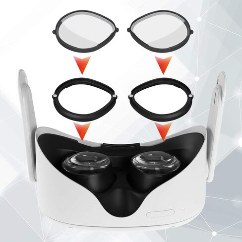 (1 Set) Orzero Blue Light Blocking Glasses Lens Compatible for Quest 2, Quest, Protect VR Headset Lens from Scratches in Saudi Arabia