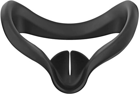 VR Face Silicone Cover Mask for Oculus Quest 2 Headset Face Pad Cushion Sweat Proof Anti-Fog Oculus Quest 2 Accessories (Black) - axGear in Saudi Arabia
