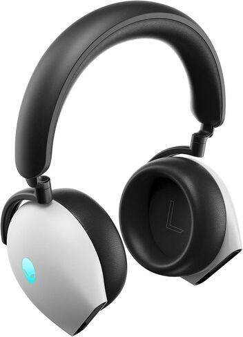 Alienware AW920H Tri-Mode Wireless Gaming Headset - Dolby Atmos Virtual Surround Sound, Active Noise Cancelling, AI-driven Noise-Cancelling microphone, USB-C Wireless Dongle - Lunar Light, Large in Kuwait