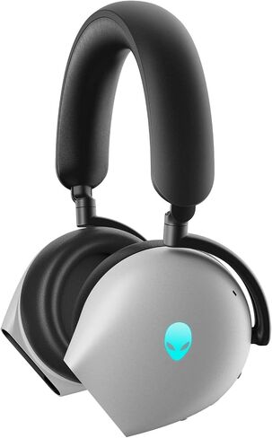 Alienware AW920H Tri-Mode Wireless Gaming Headset - Dolby Atmos Virtual Surround Sound, Active Noise Cancelling, AI-driven Noise-Cancelling microphone, USB-C Wireless Dongle - Lunar Light, Large in Kuwait