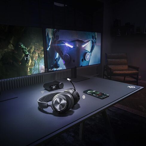 NEW SteelSeries Arctis Nova Pro Wireless Multi-System Gaming Headset - Premium Hi-Fi Drivers - Active Noise Cancellation - Infinity Power System - Stealth Retractable Mic - PC, PS5/PS4, Switch, Mobile in Kuwait