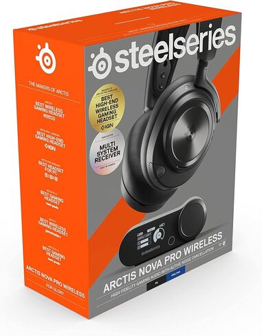 NEW SteelSeries Arctis Nova Pro Wireless Multi-System Gaming Headset - Premium Hi-Fi Drivers - Active Noise Cancellation - Infinity Power System - Stealth Retractable Mic - PC, PS5/PS4, Switch, Mobile in Kuwait
