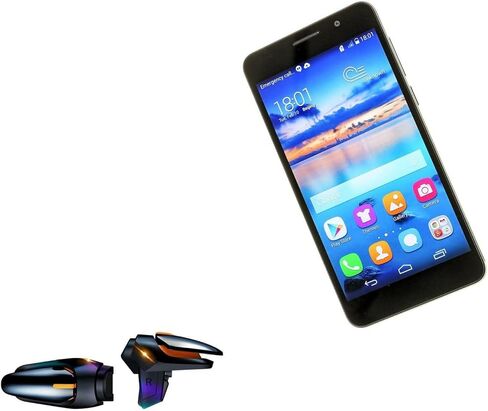 BoxWave Gaming Gear Compatible with Honor 6 (Gaming Gear by BoxWave) - Touchscreen QuickTrigger Auto, Trigger Buttons Autofire Gaming Mobile FPS for Honor 6 - Jet Black in Saudi Arabia