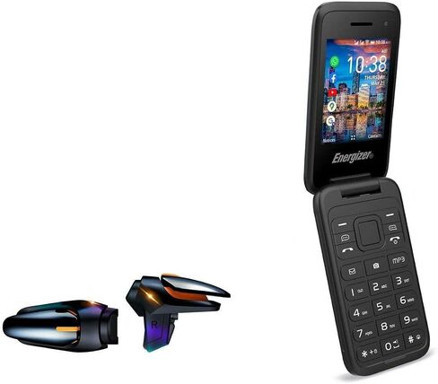 معدات ألعاب BoxWave متوافقة مع Energizer E282SC (Gaming Gear by BoxWave) - شاشة اللمس QuickTrigger Auto، أزرار الزناد Autofire Gaming Mobile FPS لـ Energizer E282SC - Jet Black in Saudi Arabia