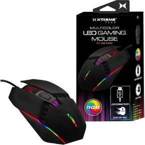 ماوس ألعاب LED متعدد الألوان إكستريم ، 4 أوضاع DPI انتقائية ، تأثير إضاءة LED ، عجلة تمرير ، تركيب سريع وسهل لمنفذ USB للكمبيوتر الخاص بك in Kuwait