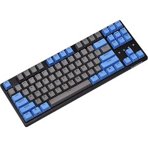 لوحة مفاتيح ميكانيكية TKL بإضاءة خلفية بيضاء كورونا من DURGOD K320 | 87 مفتاحًا بدون مفتاح | USB C سلكي | أغطية مفاتيح Doubleshot PBT | مفاتيح قابلة للبرمجة | تمديد نكرو | ويندوز وماك (كورونا، أحمر الكرز)