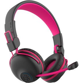 JLab JBuddies Play Gaming Wireless Kids Headset, Black, 22+ Hour Bluetooth 5 Playtime 60ms Super-Low Latency for Mobile Gameplay, Retractable Boom Mic, AUX Cord Compatible w/Gaming Consoles in Saudi Arabia