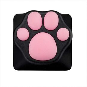 Custom Gaming Keycaps Machinery Keyboard keycaps Cat paw Shape Aluminum Alloy Base for ESC Key, Cat Claw for Cute Keyboard(Black/Transparent)